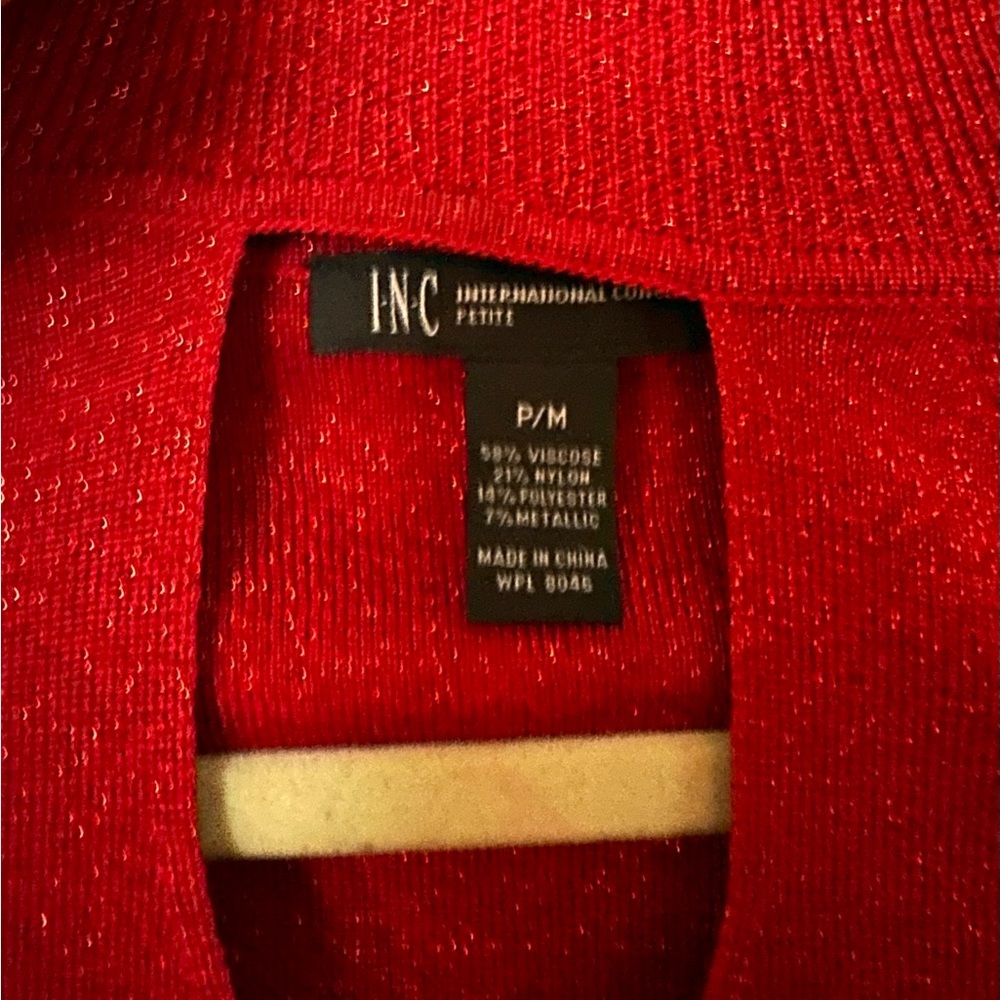 Red sparkly sweater